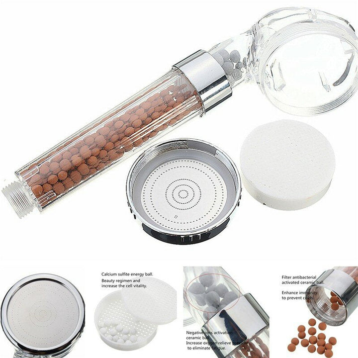 Bathroom Booster SPA Anion Water-saving Handheld Rain Shower Head Nozzle Image 2