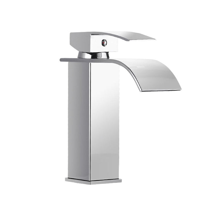 Bathroom Kitchen Waterfall Faucet Single Handle Sink Stainless Steel Mixer Tap Image 3