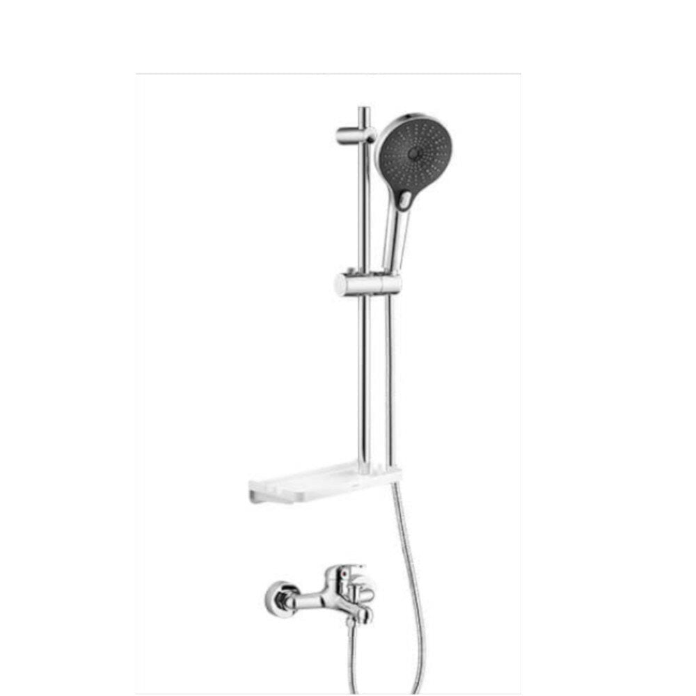 Bathroom Shower Faucets Lift Bar Rain Set Three-Stage Water Boost Big Outlet Image 6