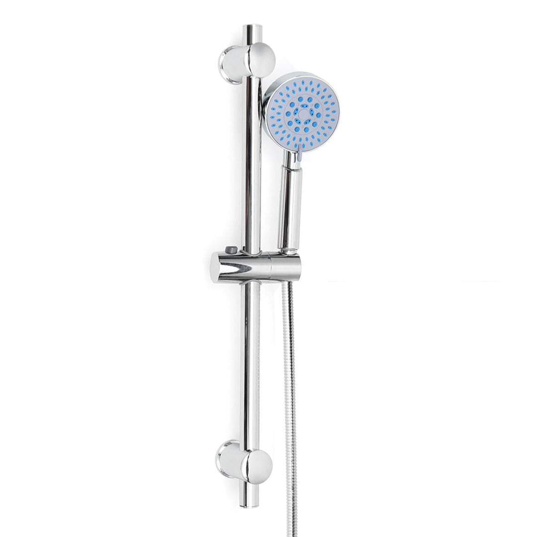 Bathroom Shower Head Riser Rail Bracket Handheld Holder Bar Chrome Image 6