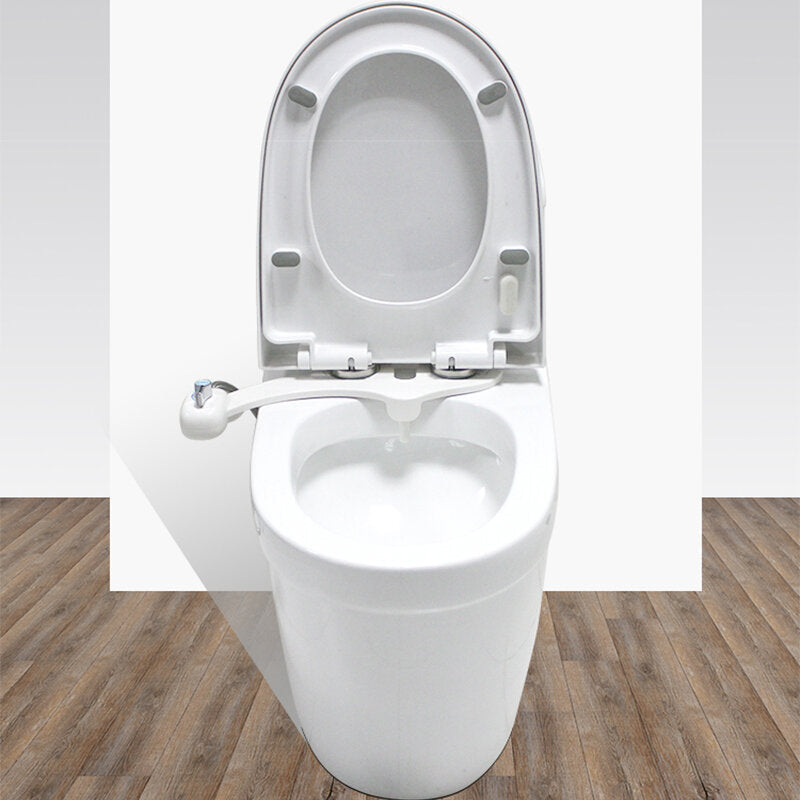 Bidet White Double-head Attachment Portable Manual Plastic Toilet Image 2