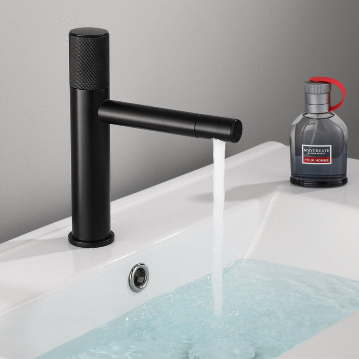 Black Silver Swive Spout Basin Faucet Bathroom Vessel Sink Mixer Tap Single Lever 360 Rotate Hot Cold Water Image 2