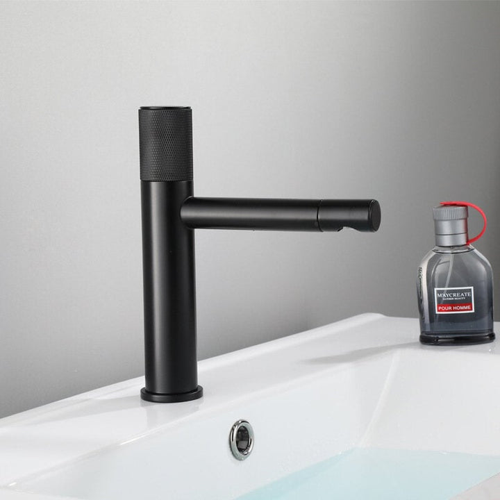 Black Silver Swive Spout Basin Faucet Bathroom Vessel Sink Mixer Tap Single Lever 360 Rotate Hot Cold Water Image 4