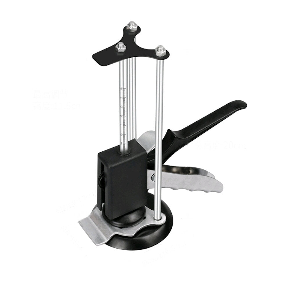 Black Metal Plastic Handle Single,Three Column Round Bottom Height Adjuster Manual Lifting Positioning Tool Image 10