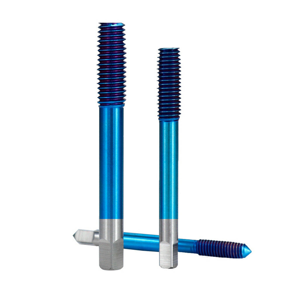 Blue Nano Fluteless Forming Machine Taps M2-M12 Metric Machine Plug Tap Extrusion Taps HSS Thread Screw Tap Drill Image 3