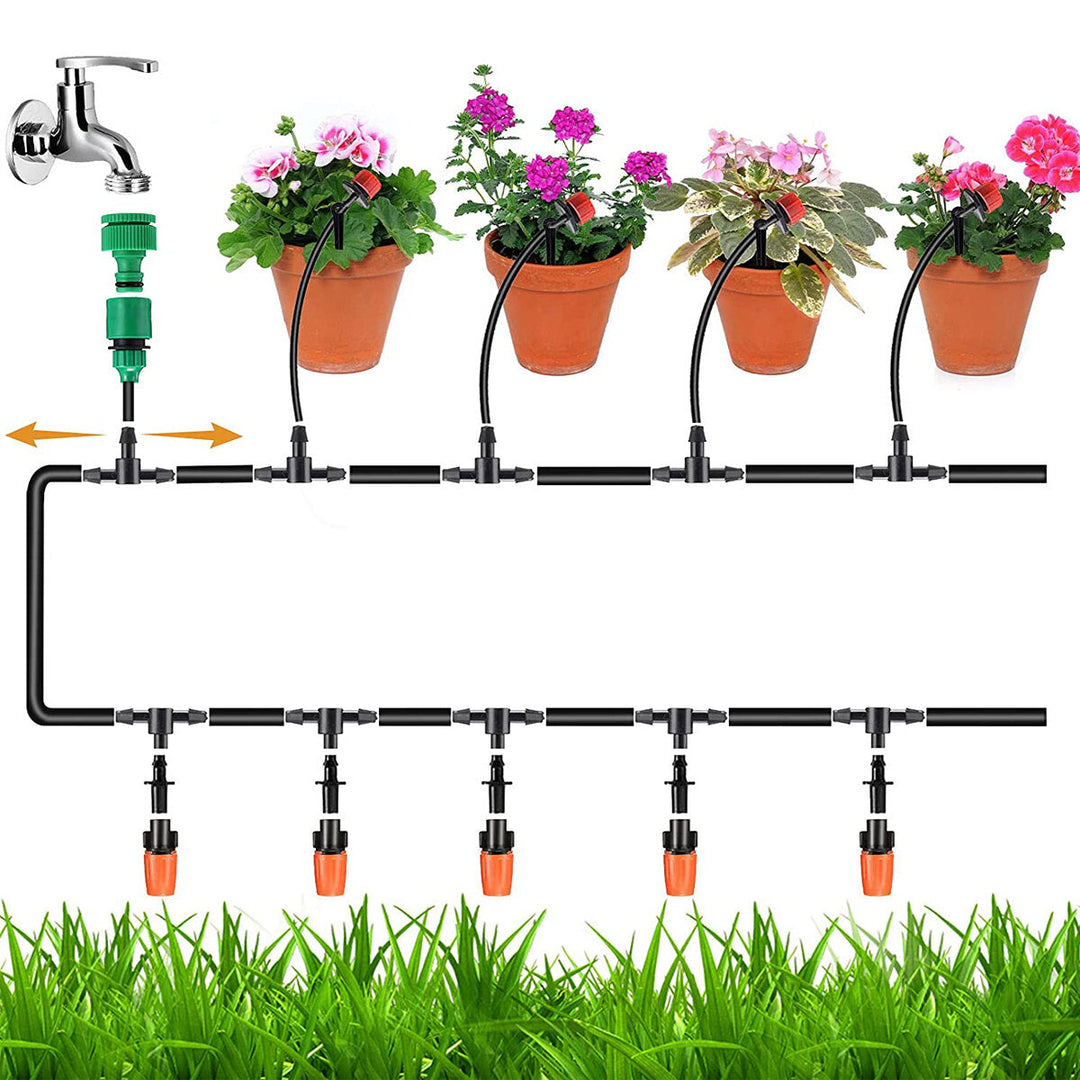 Automatic Garden Micro Drip Irrigation System Timing Controller Plant Flower Image 2