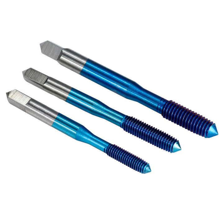 Blue Nano Fluteless Forming Machine Taps M2-M12 Metric Machine Plug Tap Extrusion Taps HSS Thread Screw Tap Drill Image 4