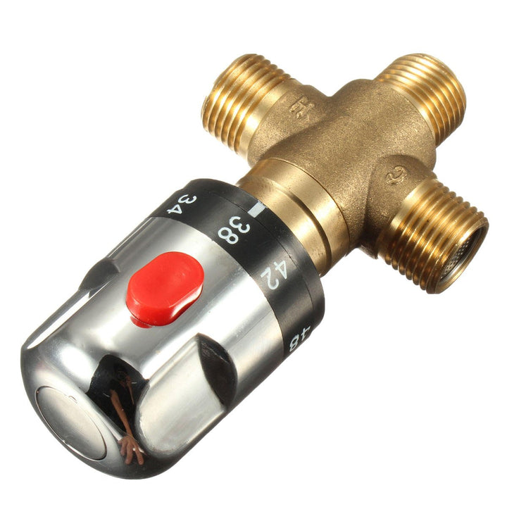 Brass Thermostatic Valve Temperature Mixing Valve For Wash Basin Bidet Shower Image 3