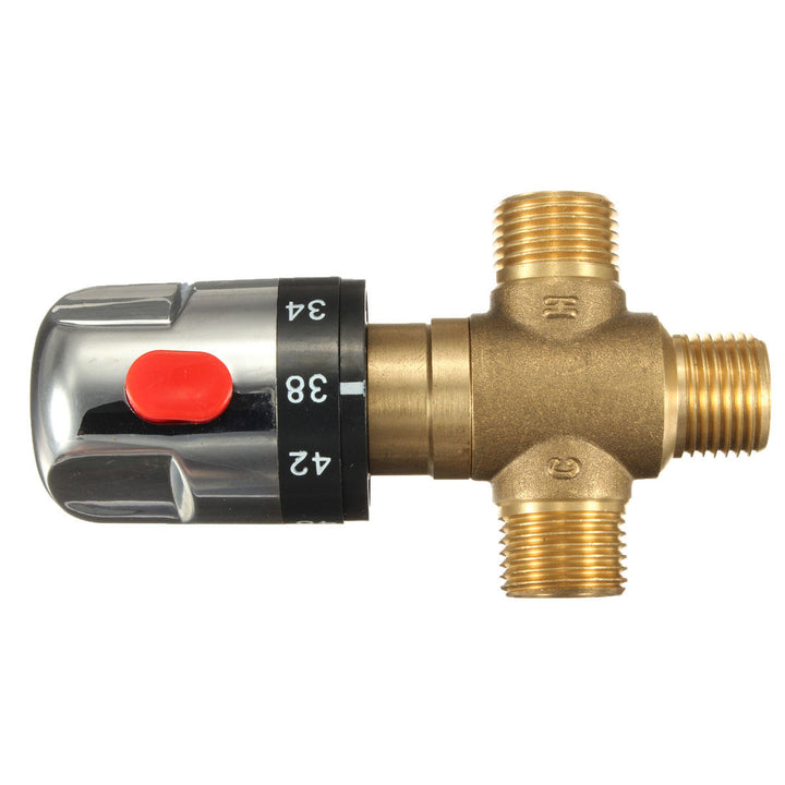 Brass Thermostatic Valve Temperature Mixing Valve For Wash Basin Bidet Shower Image 4