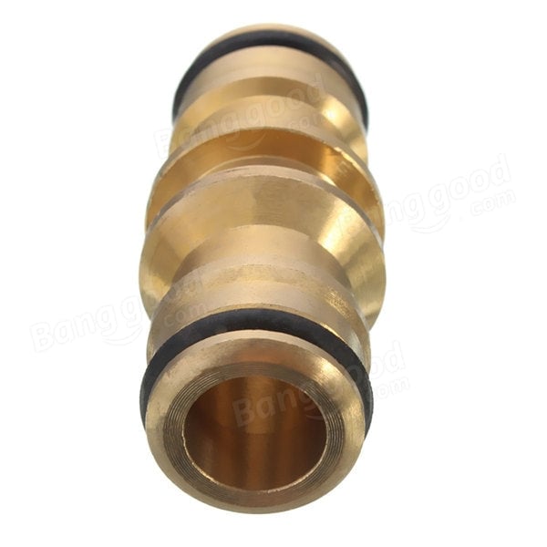 Brass Two-way Quick Joint Hose Connector Fitting For Wash Car Pipe Garden Water Hose Image 3