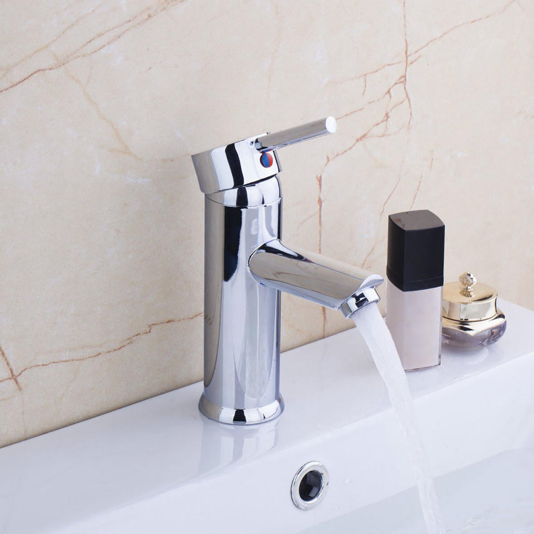 Brass Waterfall Basin Faucet Single Lever Mixer Bath Tap Image 7