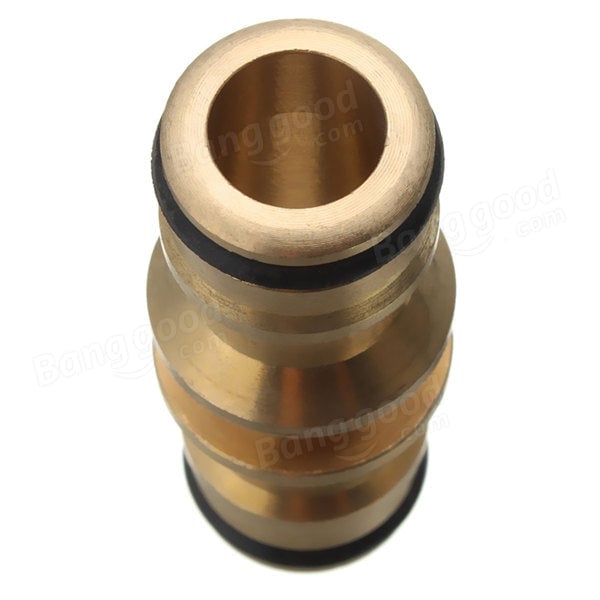 Brass Two-way Quick Joint Hose Connector Fitting For Wash Car Pipe Garden Water Hose Image 4