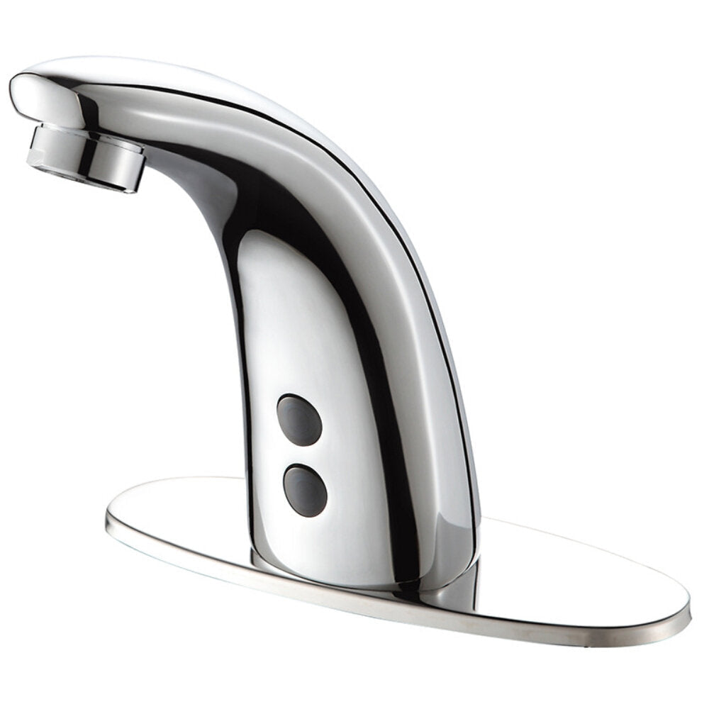 Automatic Touchless Sensor Faucet Bathroom Sink Smart Hands Free Water Tap Hot and Cold Mixer Control Chrome Finish Image 1