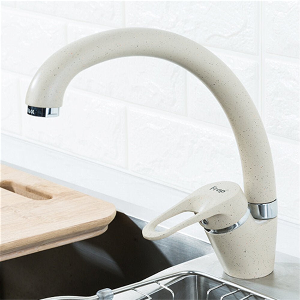 Brass 3 Color Kitchen Sink Faucet Mixer Cold And Hot Single Handle Swivel Spout Water Sink Mixer Tap Image 4