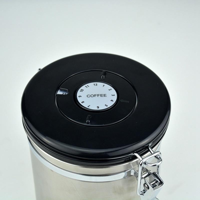 Coffee Beans Sealed Can Cup with Exhaust Valve Stainless Steel Tea Canister Image 5