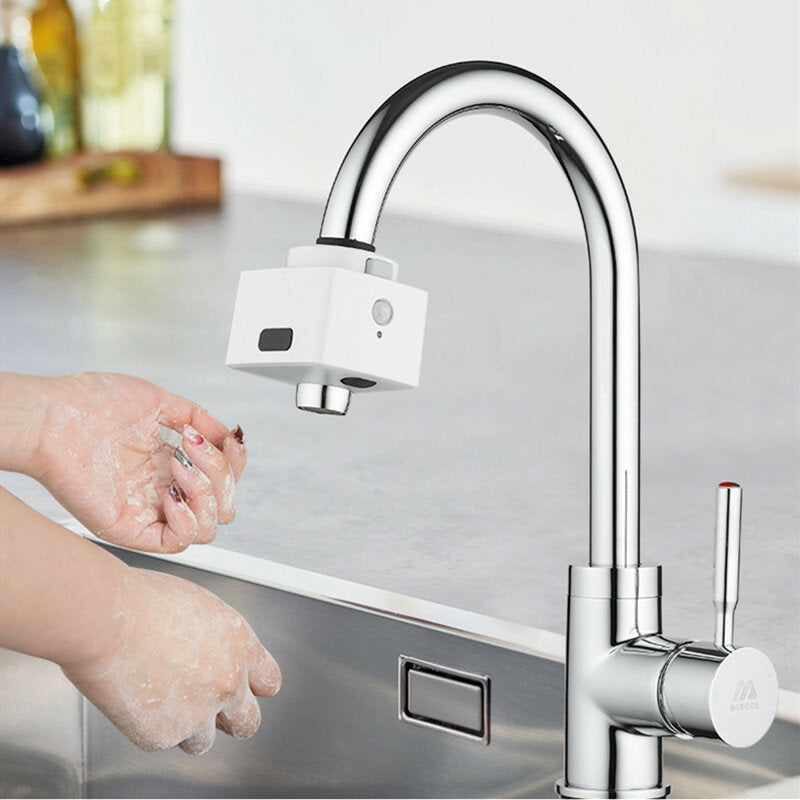 Contactless Dual-Sensor Faucet Automatic Infrared Induction Water Saving Device For Kitchen Bathroom USB Charging IPX6 Image 2