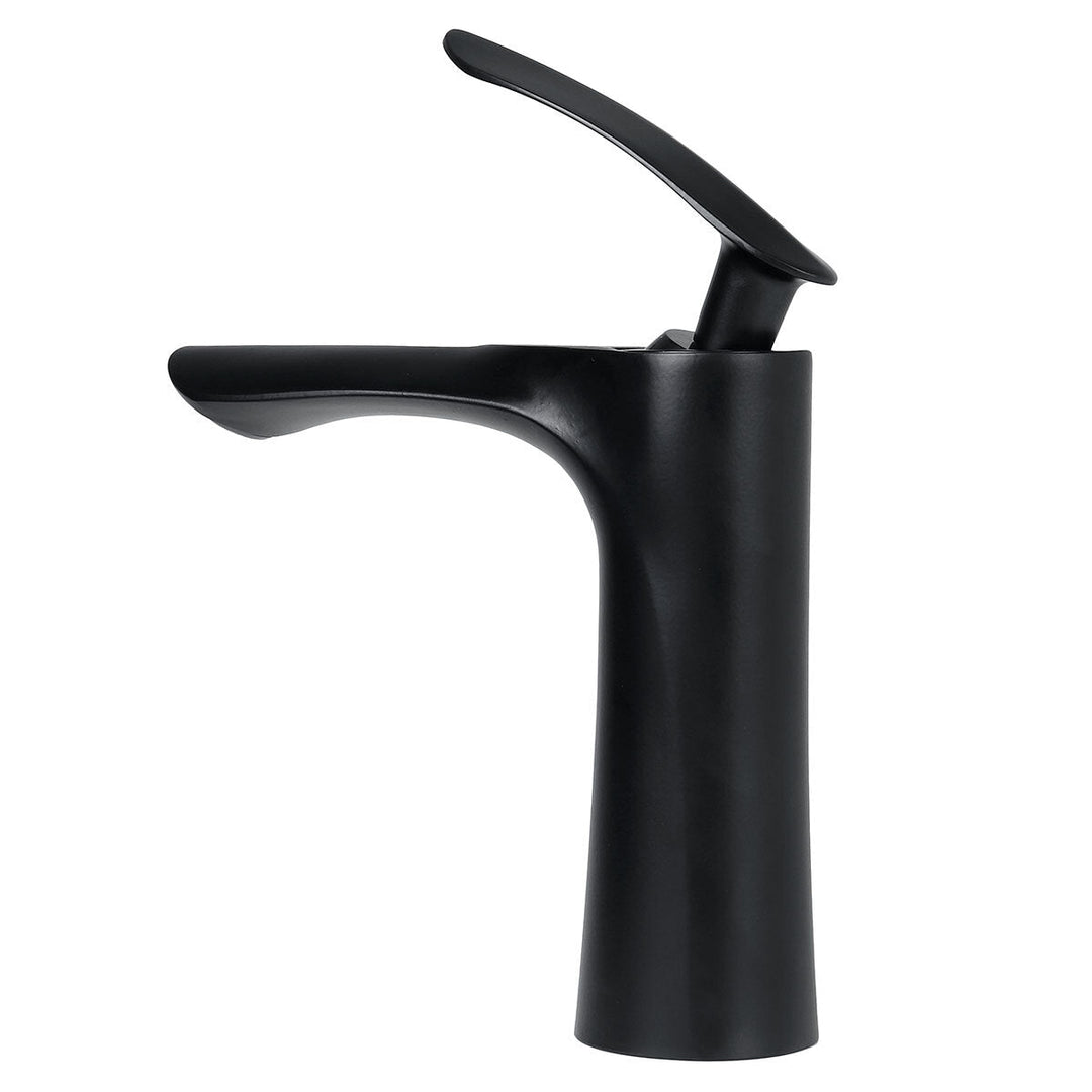 Copper Matte Black Bathroom Basin Faucet Kitchen Sink Cold,Hot Mixer Tap Single Handle Image 5