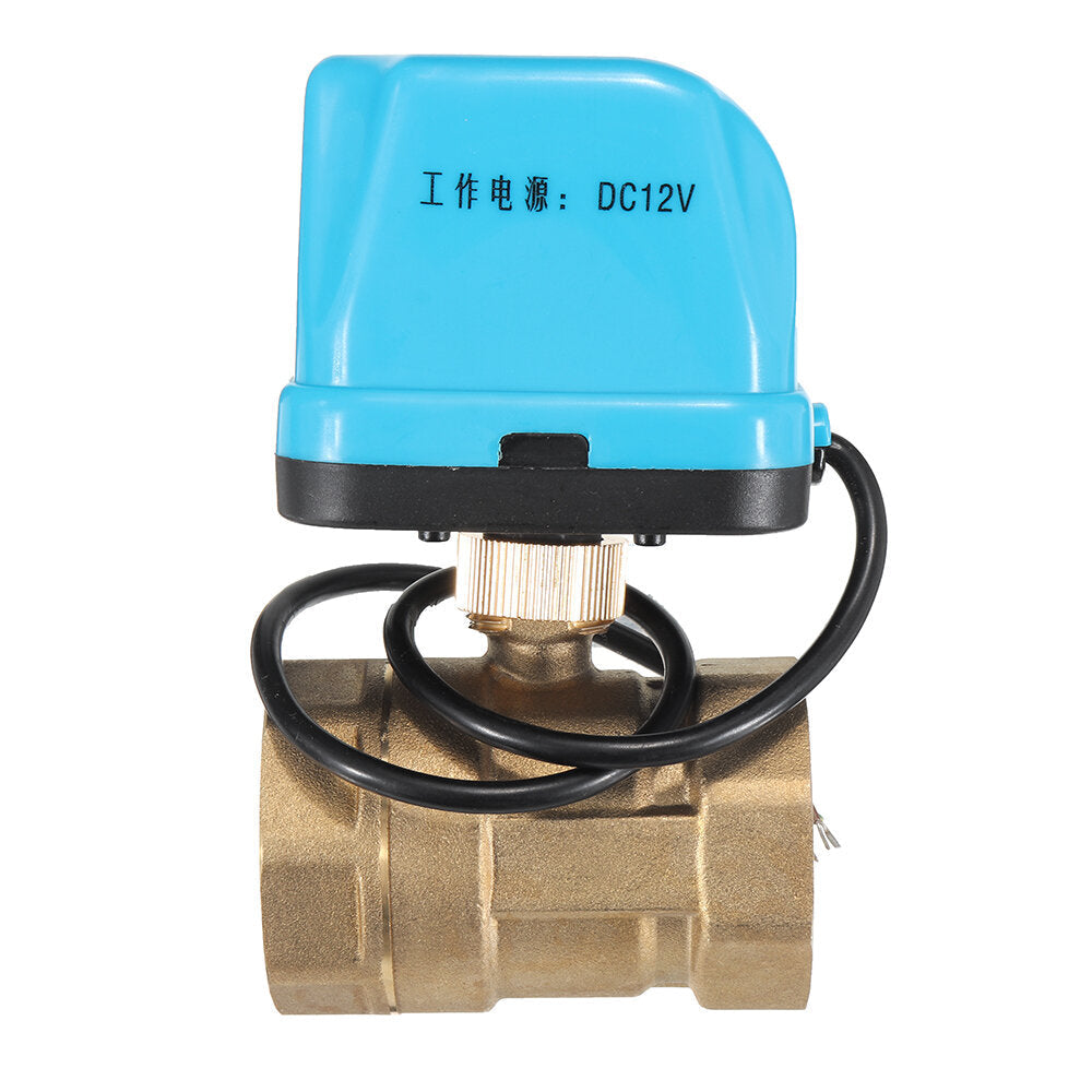 DC 12V 1,2" 3,4" 1" 1-1,4" Motorized Electric Brass Ball Valves 3 Wire Full Port Valve Image 4