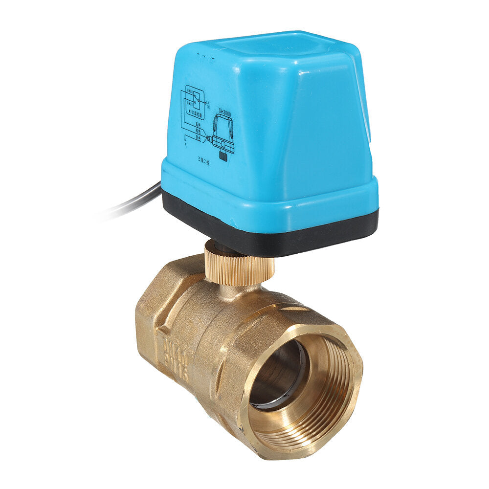 DC 12V 1,2" 3,4" 1" 1-1,4" Motorized Electric Brass Ball Valves 3 Wire Full Port Valve Image 5