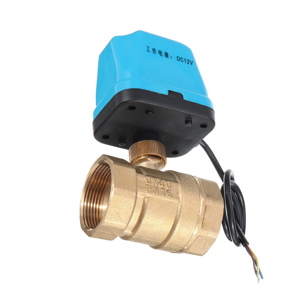 DC 12V 1,2" 3,4" 1" 1-1,4" Motorized Electric Brass Ball Valves 3 Wire Full Port Valve Image 7