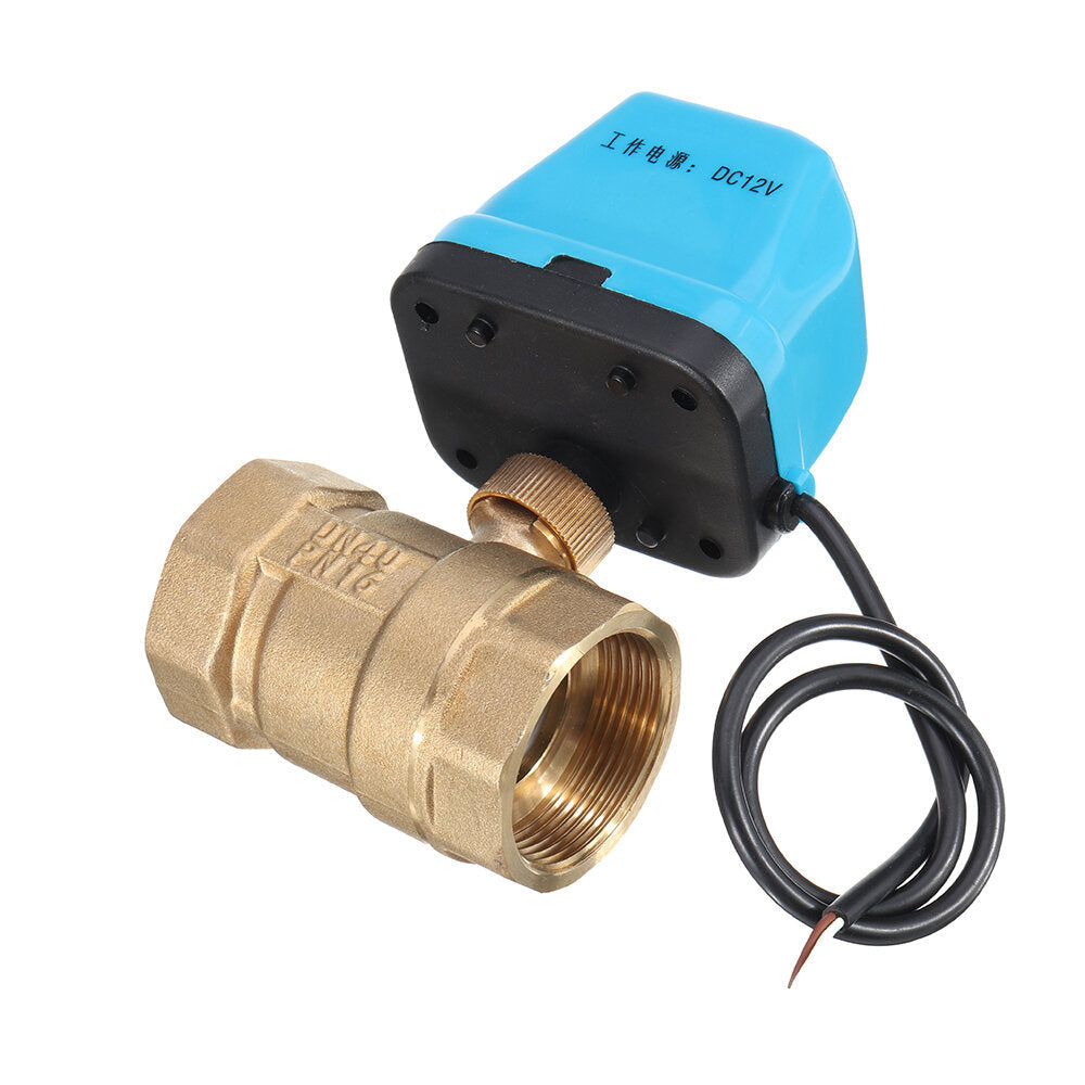 DC 12V 1,2" 3,4" 1" 1-1,4" Motorized Electric Brass Ball Valves 3 Wire Full Port Valve Image 8