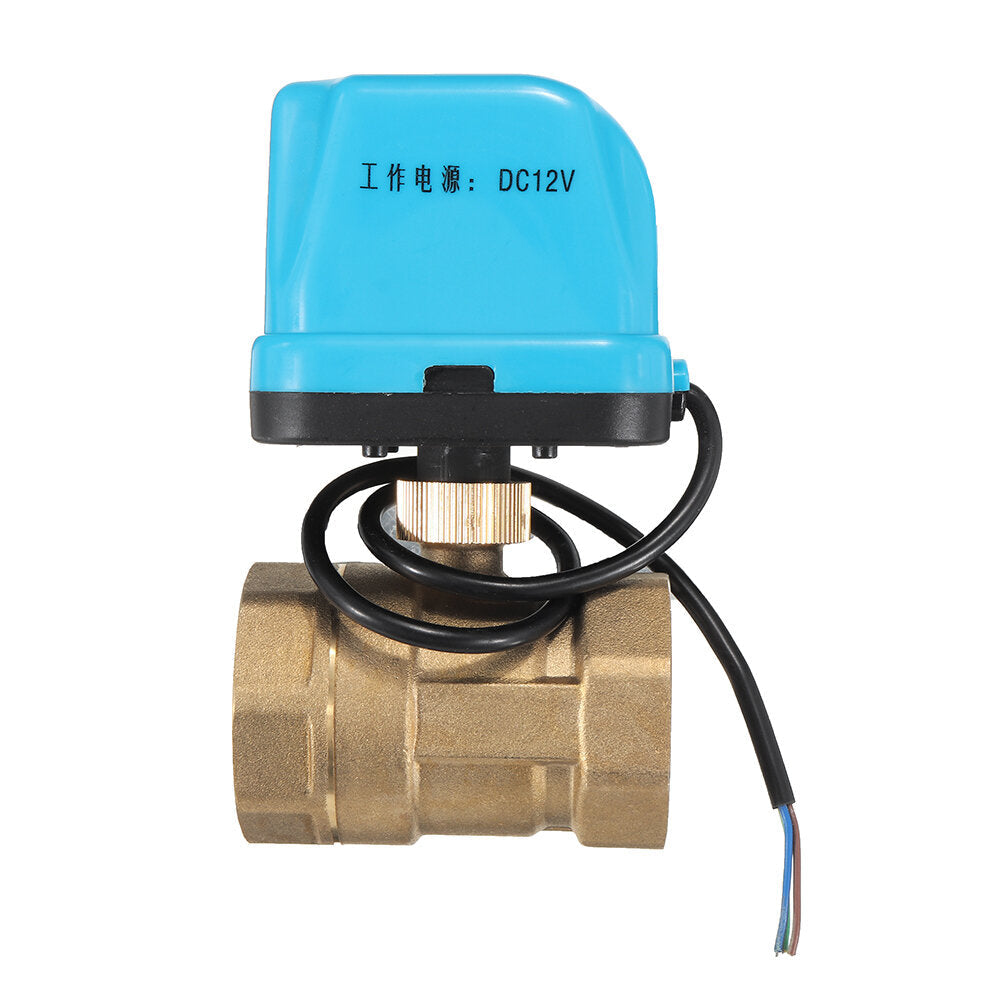 DC 12V 1,2" 3,4" 1" 1-1,4" Motorized Electric Brass Ball Valves 3 Wire Full Port Valve Image 10