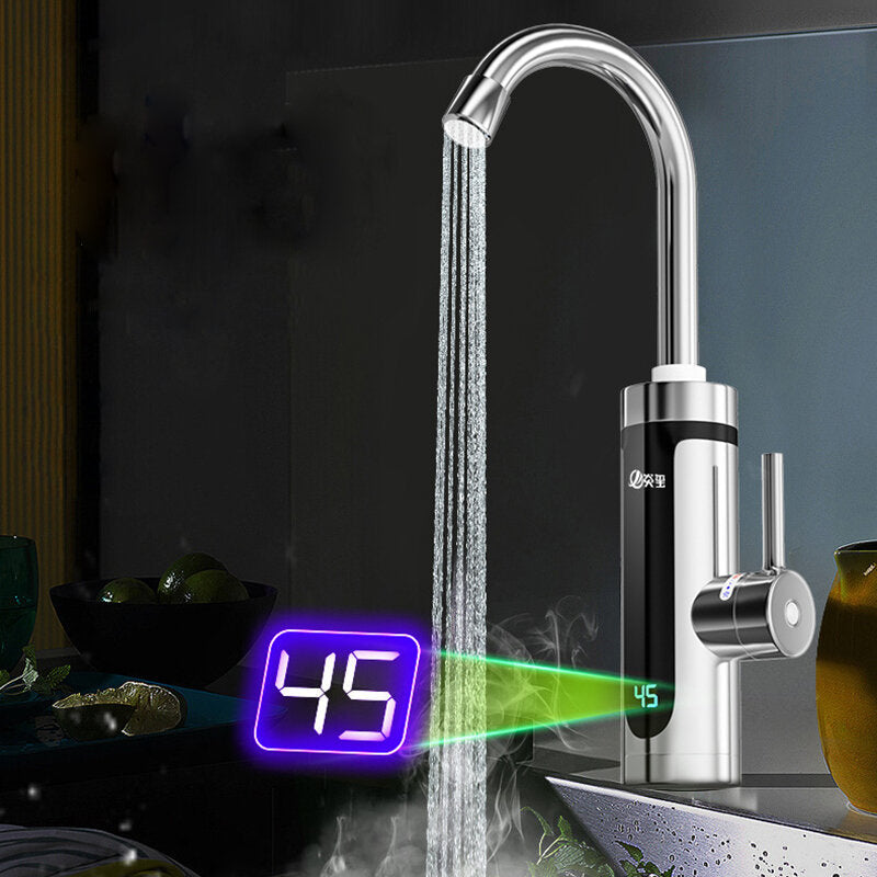 Digital Display Electric Hot Water Faucet Household Kitchen Fast Tap Instant Heater Image 3