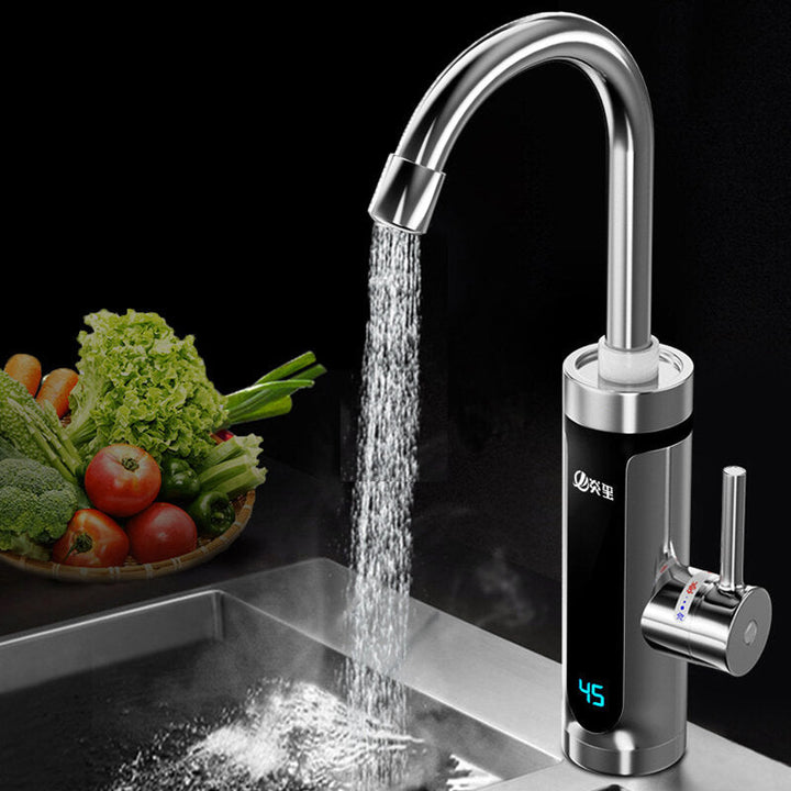 Digital Display Electric Hot Water Faucet Household Kitchen Fast Tap Instant Heater Image 4