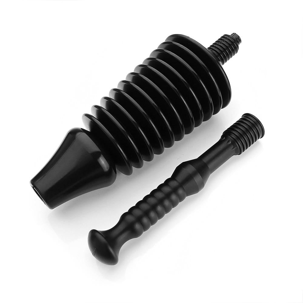 Detachable Heavy Duty Toilet Plunger Powerful Toilet Bathroom Sewer Pipe Dredger Black Image 4