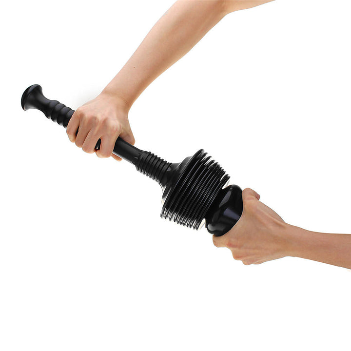 Detachable Heavy Duty Toilet Plunger Powerful Toilet Bathroom Sewer Pipe Dredger Black Image 7