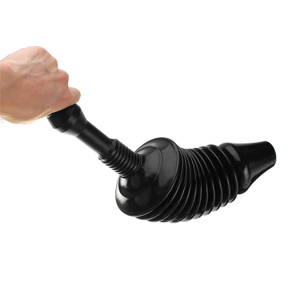 Detachable Heavy Duty Toilet Plunger Powerful Toilet Bathroom Sewer Pipe Dredger Black Image 8