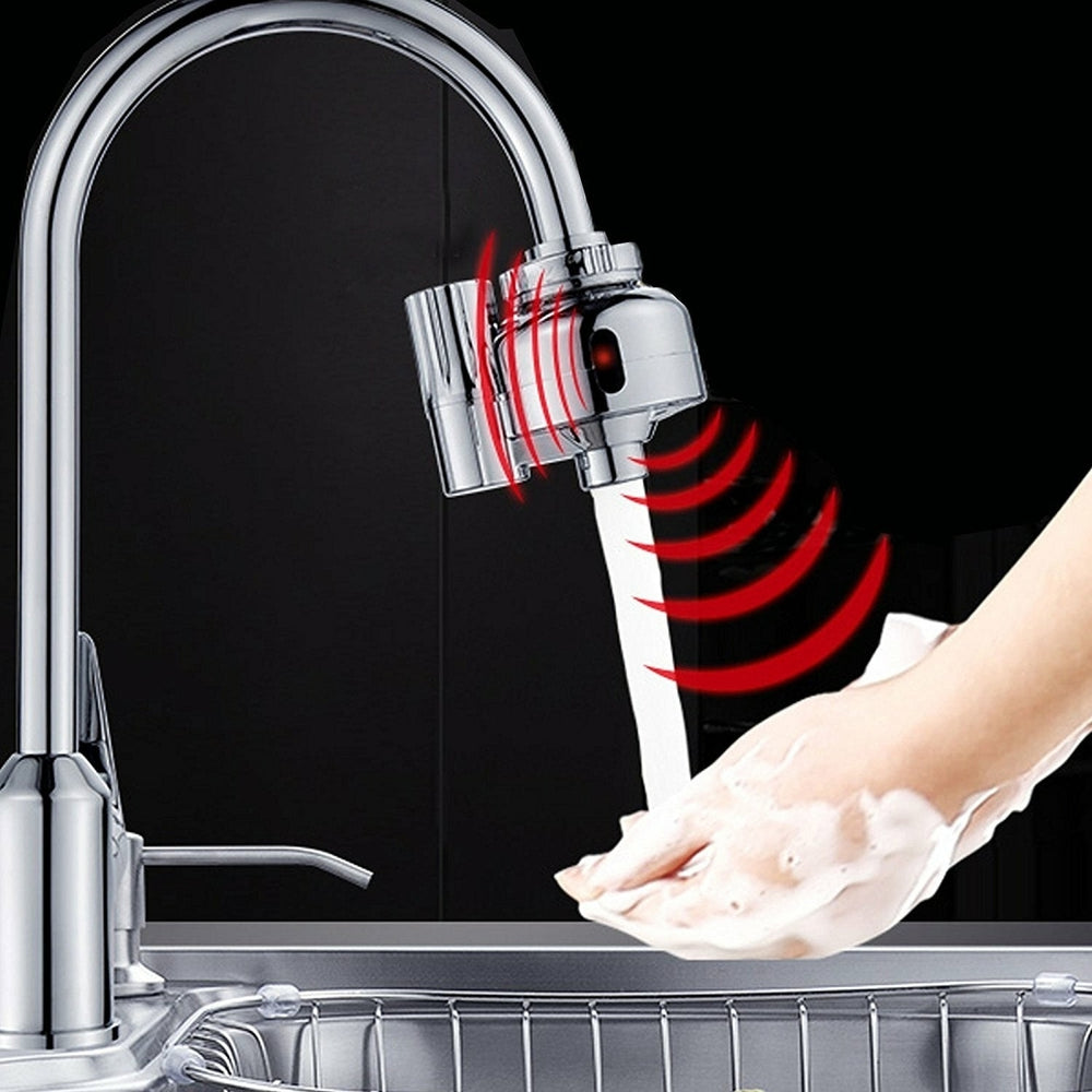 Dual Infrared Automatic Sensor Faucet Water Outlet Tap Adapter Touchless Kitchen Sink Image 2