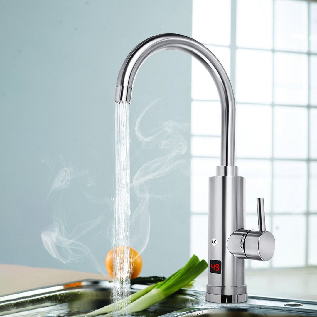 Electric Heater Faucet Bathroom Kitchen Heating Tap Tankless Instant Image 2