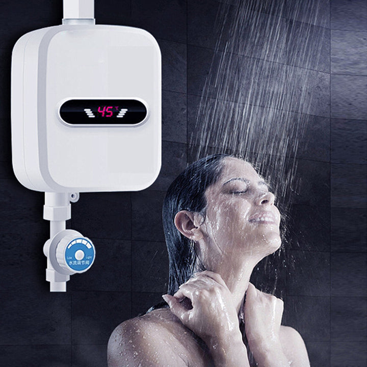 Electric Tankless 3500W Mini Instant Hot Water Heater Kitchen Faucet Tap Heating Image 4