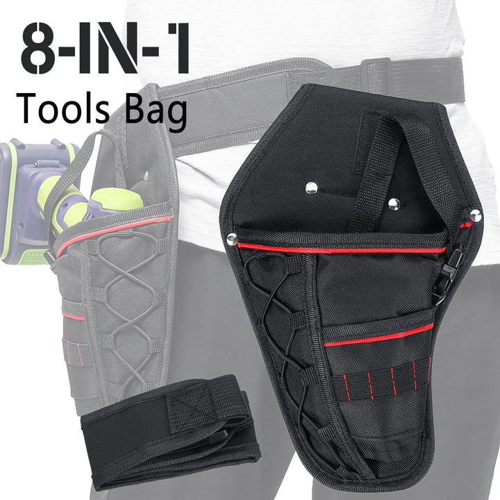 Electrician Waist Pocket Tools Belt Pouch Bag Drill Screwdriver Kit Tool Holder Image 9