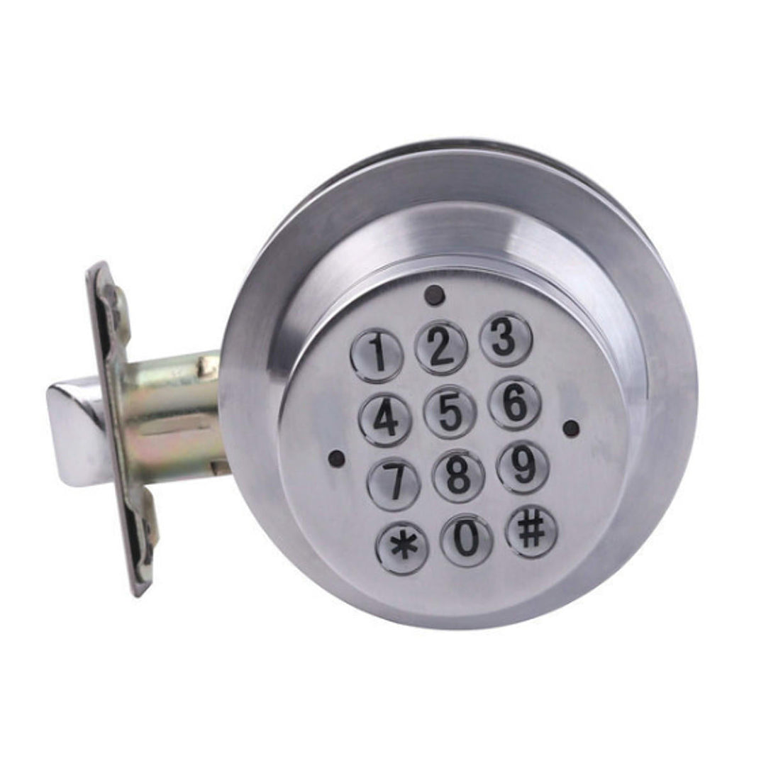 Electronic Digital Keyless Code Smart Door Lock Keypad Security Handle Home Safety Entry Lock Silver Image 5