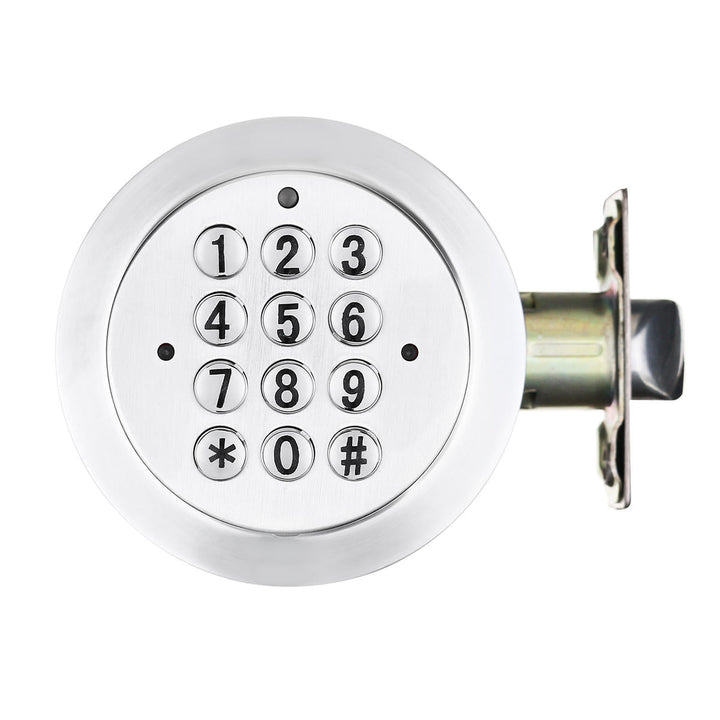 Electronic Digital Keyless Code Smart Door Lock Keypad Security Handle Home Safety Entry Lock Silver Image 6