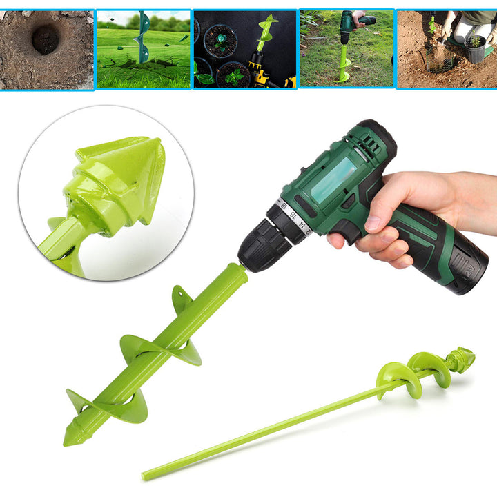 Electric Power Garden Auger Drill Bits Earth Planter Spiral Post Hole Digger Kit Image 3