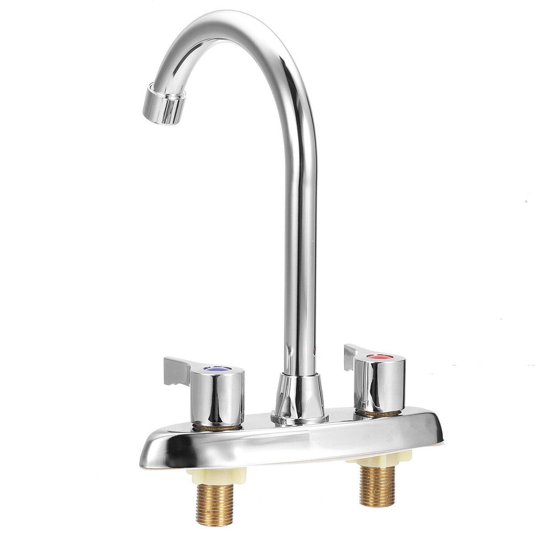 Electroplating Process Hot and Cold Water Faucet With 2 Stainless Steel Hose Image 7