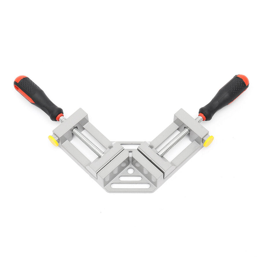 Double Handle Woodworking Clamp 90 Degree Right Angle Clip Woodworking Jig Quick Corner Clamp with TPR Handle Image 1