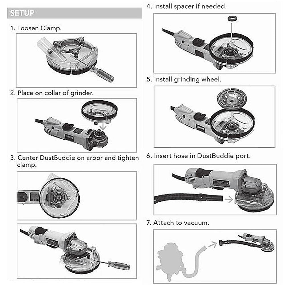 Dust Shroud Kit Dry Grinding Dust Cover for 4 Inch 5 Inch Angle Grinder Power Tool Accessories Image 6