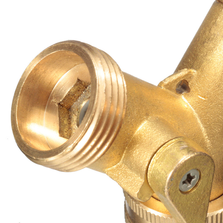 EU Standard 3,4 " Brass Garden Irrigation 2 Way Y Shape Adapter Splitter Hose Faucet Manifold Pipe Tap Connector Image 5