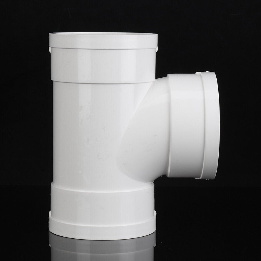 Equal T Piece For 125mm Round Pipe Ducting Plastic Kitchen Ventilation Duct Pipe Image 1