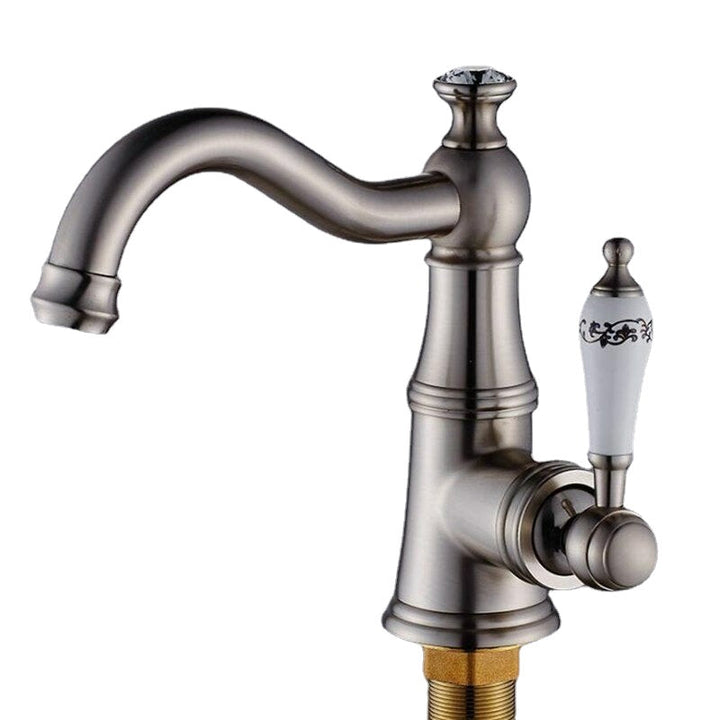 European Style Kitchen Sink Faucet Hot Cold Water Mixer Tap 360 Degree Swivel Good Valued Bathroom Modern Image 3