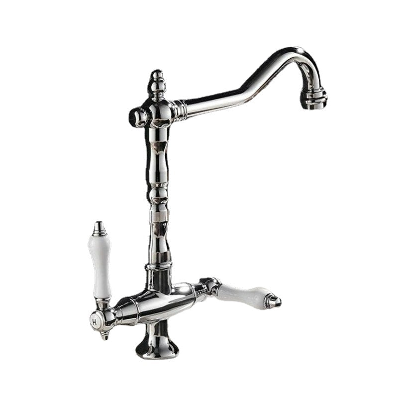 European Style Kitchen Sink Faucet Hot Cold Water Mixer Tap 360 Degree Swivel Good Valued Modern Image 2