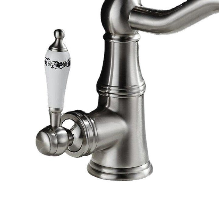 European Style Kitchen Sink Faucet Hot Cold Water Mixer Tap 360 Degree Swivel Good Valued Bathroom Modern Image 4