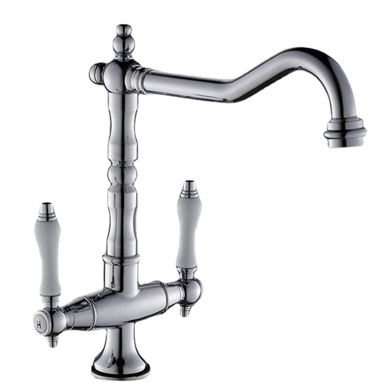 European Style Kitchen Sink Faucet Hot Cold Water Mixer Tap 360 Degree Swivel Good Valued Modern Image 5