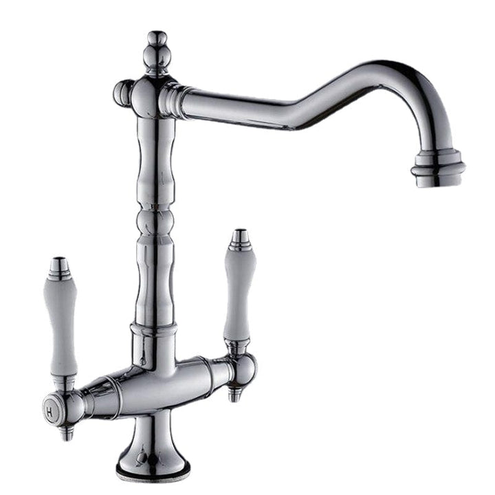 European Style Kitchen Sink Faucet Hot Cold Water Mixer Tap 360 Degree Swivel Good Valued Modern Image 1