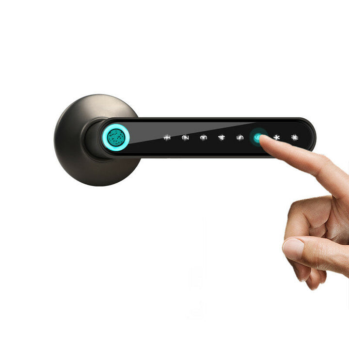 Fingerprint Door Lock Smart bluetooth Password Handle Lock APP Unlock Keyless Entry Works with iOS,Android Image 1