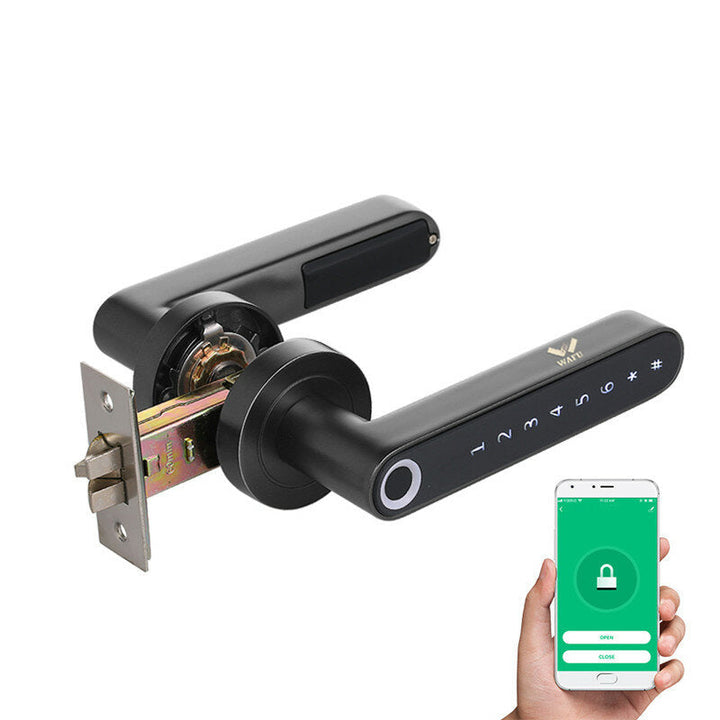 Fingerprint Door Lock Smart bluetooth Password Handle Lock APP Unlock Keyless Entry Works with iOS,Android Image 4